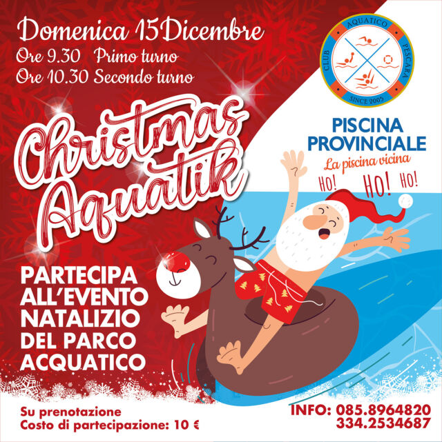 🤸✅ GIOCHIAMO ! 🤸✅
🎯 Divertimento assicurato!
💦 Il parco acquatico in piscina più grande d'Abruzzo! 🎢
👉 Segnati la data !
☎️ Info: 334.2534687 - Via A. Volta 15 - Pescara